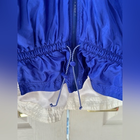 Vintage Nike Womens Windbreaker Zipper Front 80s‎ 90s Size Small Blue White - Picture 3 of 10